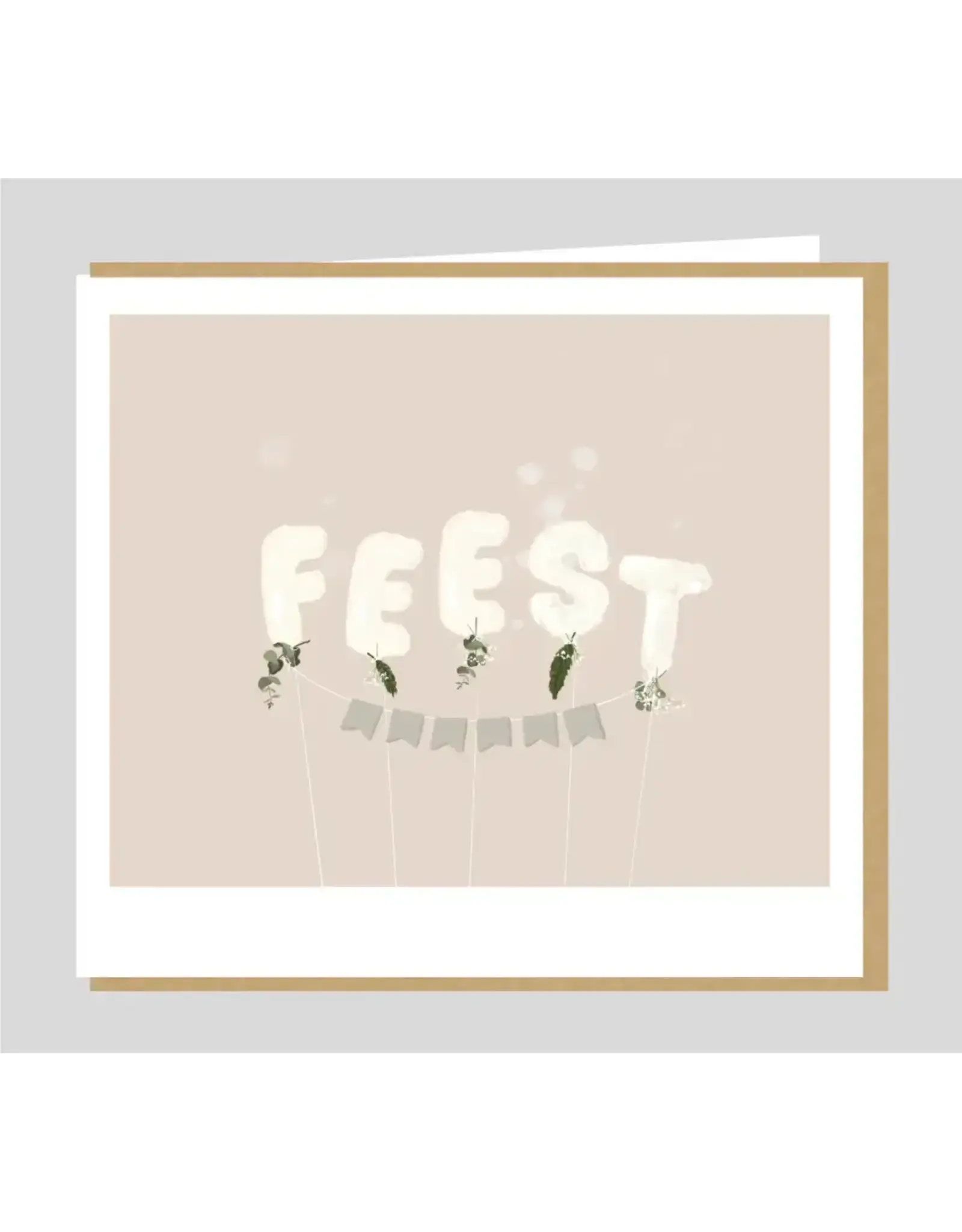 Studio Mie Wenskaart - Feest - Dubbele kaart + Envelop