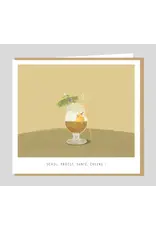 Studio Mie Wenskaart - Schol, Proost, Santé, Cheers! - Dubbele kaart + Envelop