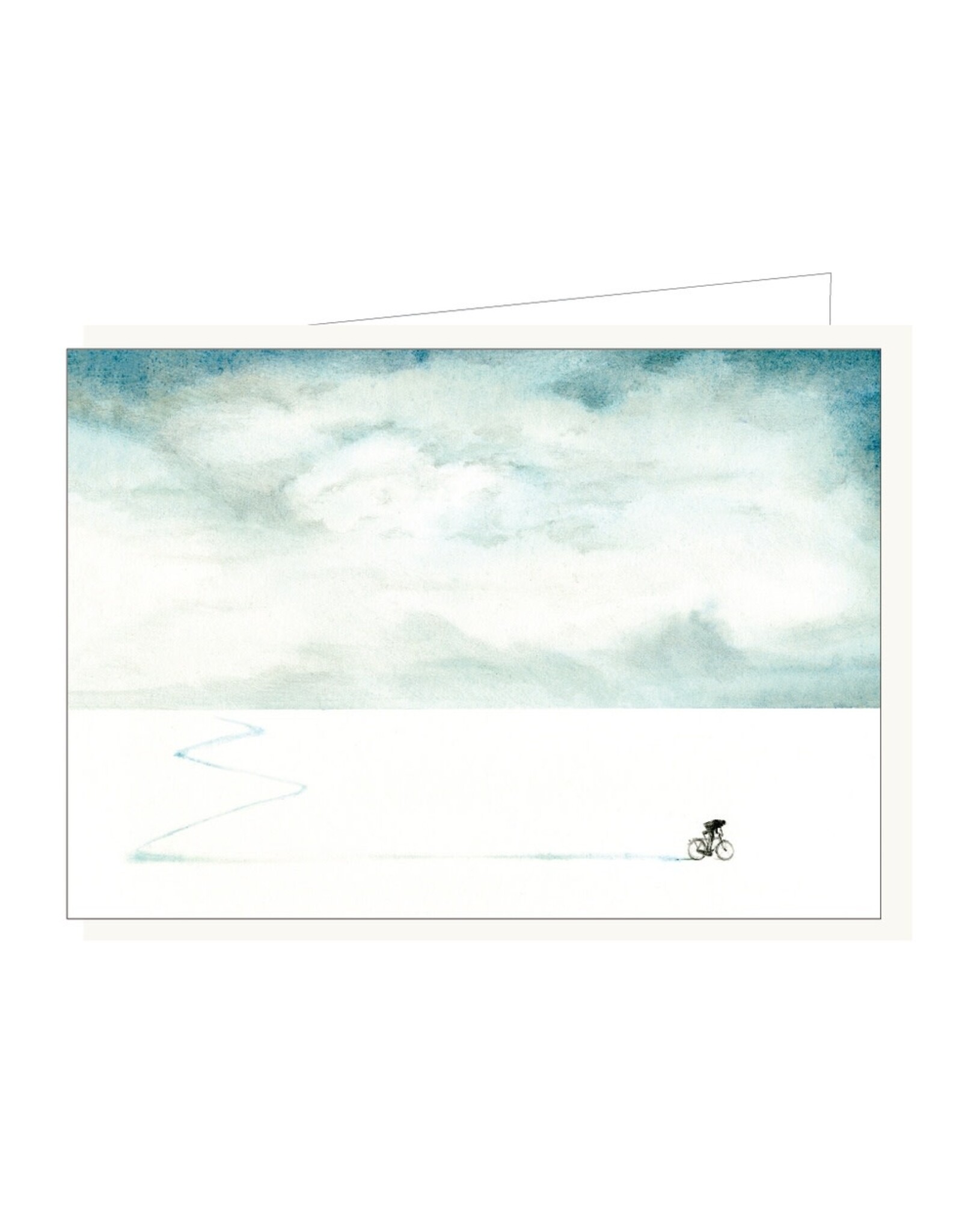 Lieve Claesen Wenskaart - Fietser - Dubbele kaart + Envelop