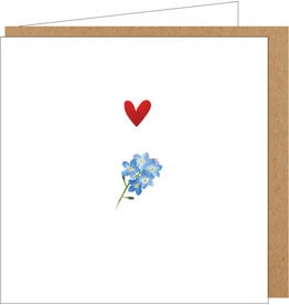 Yon Wenskaart - Vergeetmenietjes - Dubbele kaart + Envelop