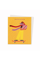 Ana Gaman Wenskaart - Skateboard, Thanks so much - Dubbele kaart + Envelop
