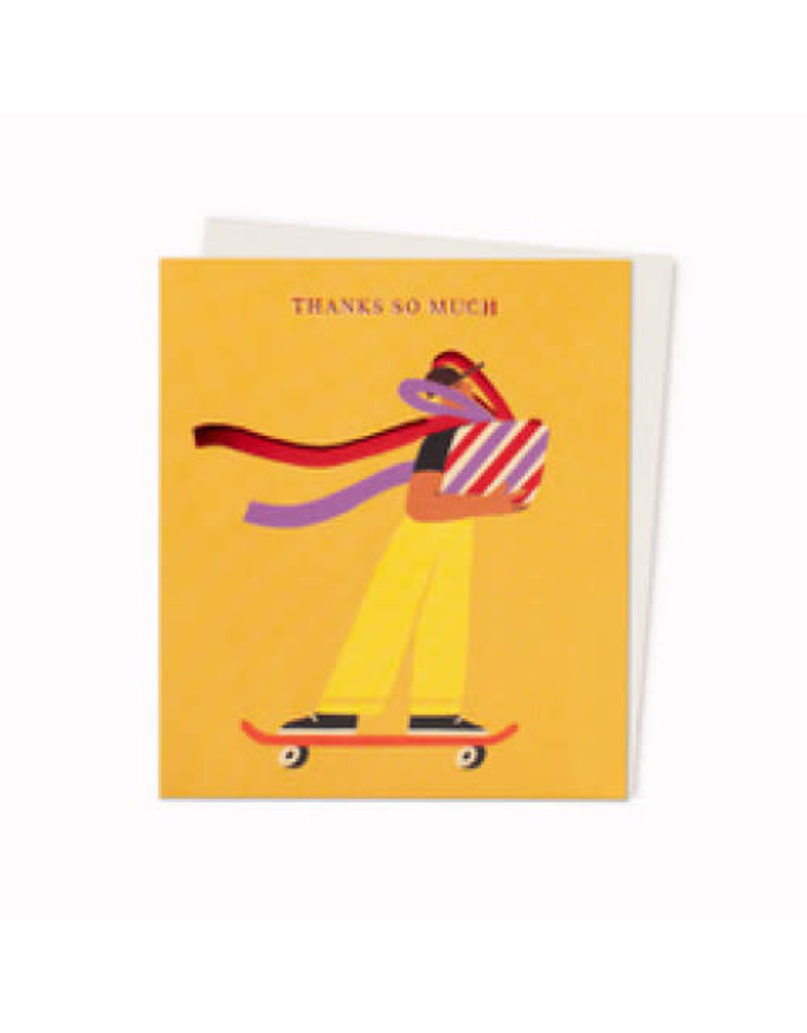 Ana Gaman Wenskaart - Skateboard, Thanks so much - Dubbele kaart + Envelop