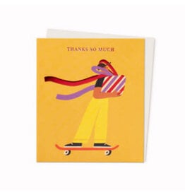 Ana Gaman Wenskaart - Skateboard, Thanks so much - Dubbele kaart + Envelop