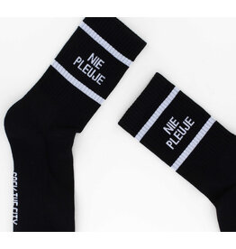 Sock The City Gentse sokken - Nie Pleuje, Zwart - Katoen - One size