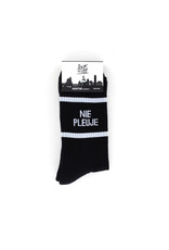 Sock The City Gentse sokken - Nie Pleuje, Zwart - Katoen - One size