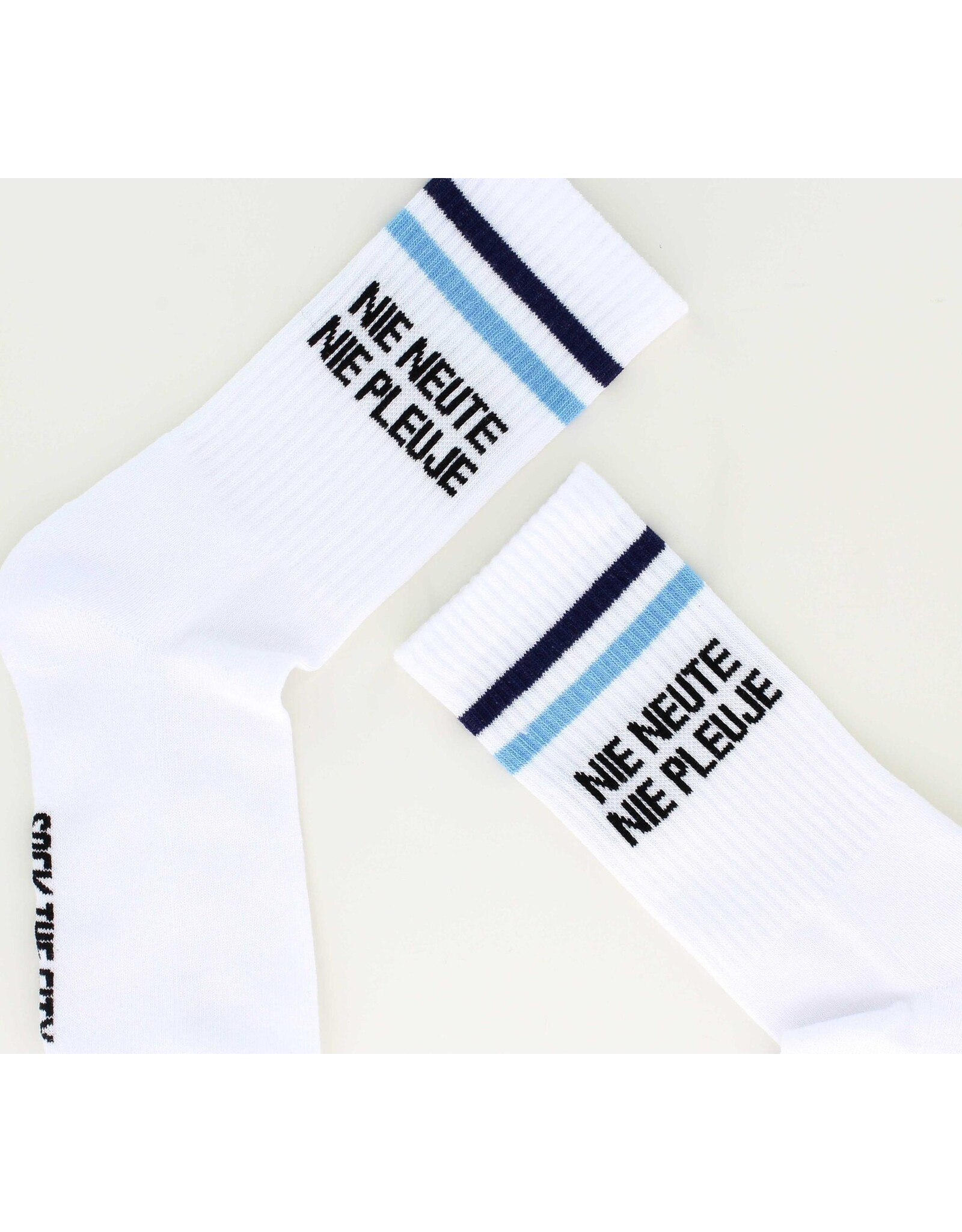 Sock The City Gentse sokken - Nie neute, Nie pleuje, Retro Wit- Katoen - One size