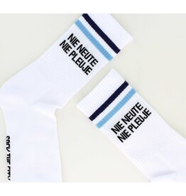 Sock The City Gentse sokken - Nie neute, Nie pleuje, Retro Wit- Katoen - One size