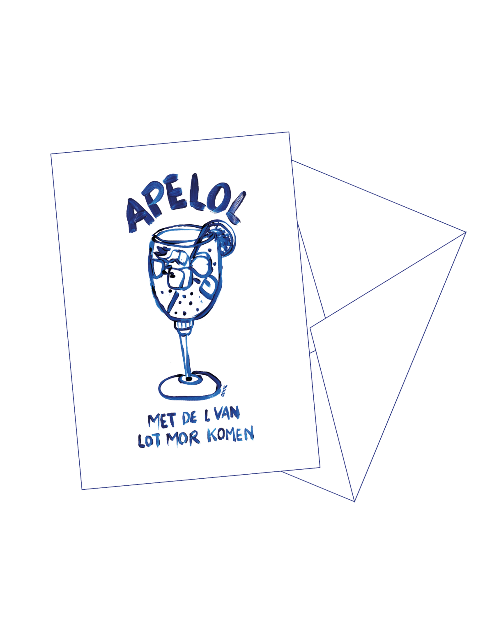 Gentil Wenskaart - Apelol - Postkaart + Envelop