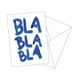 Gentil Wenskaart - Bla Bla Bla - Postkaart + Envelop