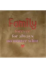 Yett Tegeltje - Family forever, Taupe/Combi - 10x10