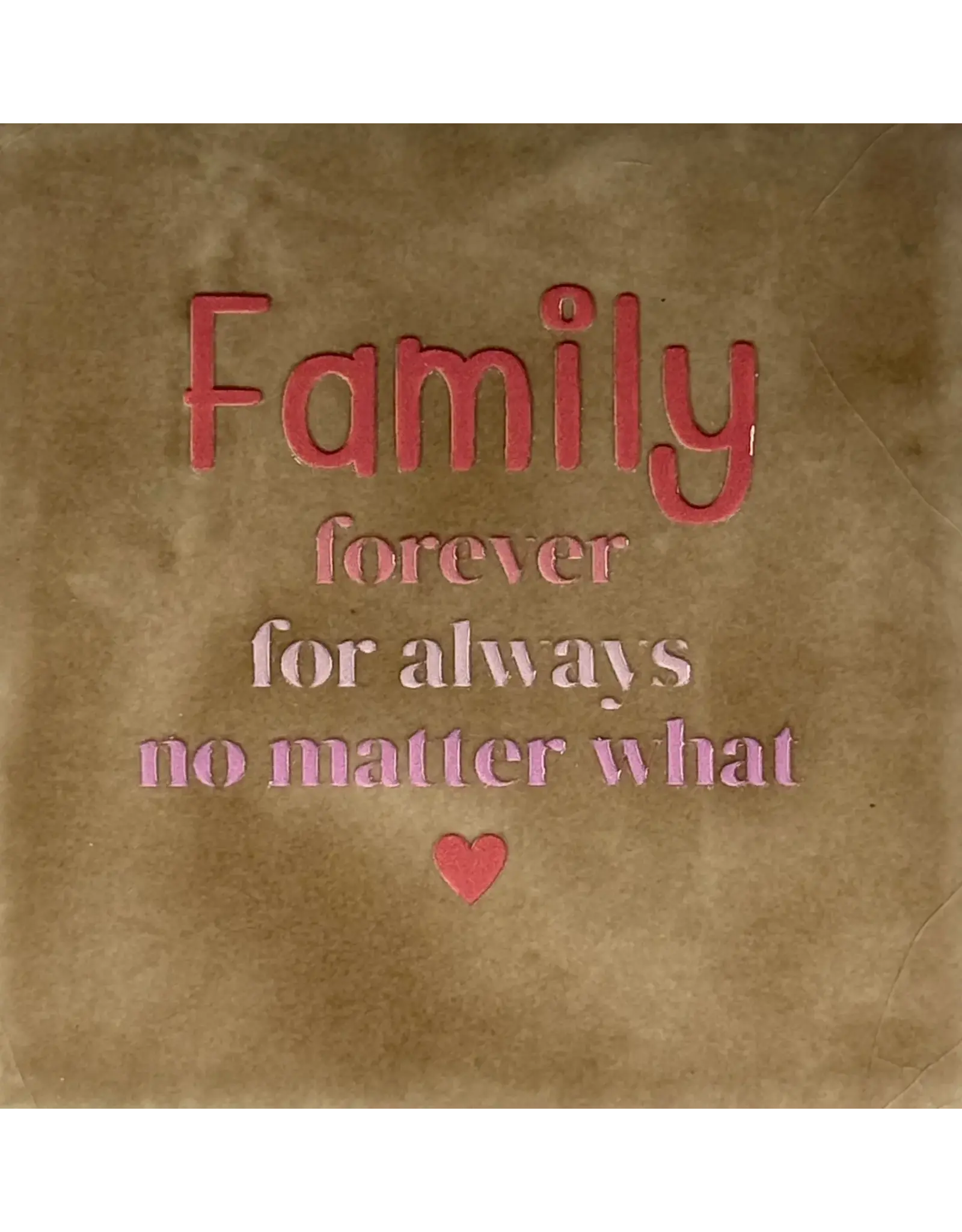 Yett Tegeltje - Family forever, Taupe/Combi - 10x10