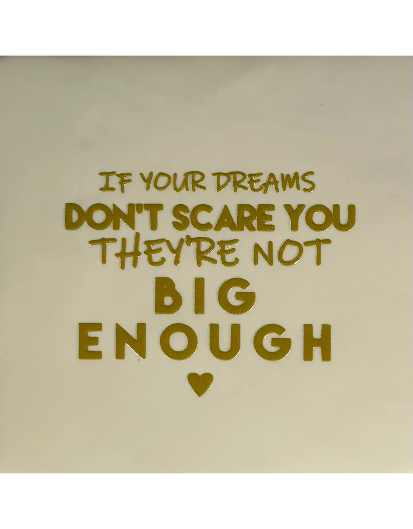 Yett Tegeltje - If your dreads don't, Crème/Goud - 10x10