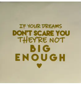 Yett Tegeltje - If your dreads don't, Crème/Goud - 10x10