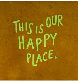 Yett Tegeltje - This is our happy place, Oker/Lime - 10x10