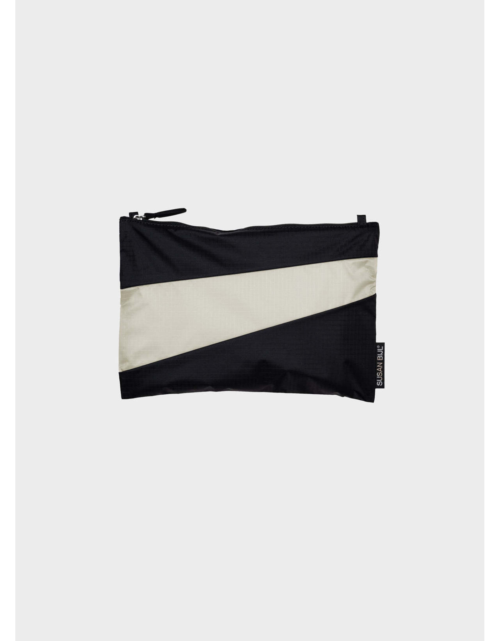 Susan Bijl Pouch M, Black & Cloud - 19 x 29cm