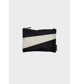 Susan Bijl Pouch M, Black & Cloud - 19 x 29cm