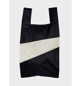 Susan Bijl Shopping bag L, Black & Cloud - 37,5 x 69 x 34cm