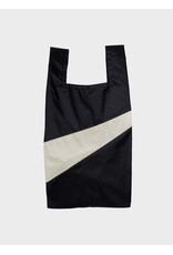 Susan Bijl Shopping bag M, Black & Cloud - 27 x 55 x 18 cm