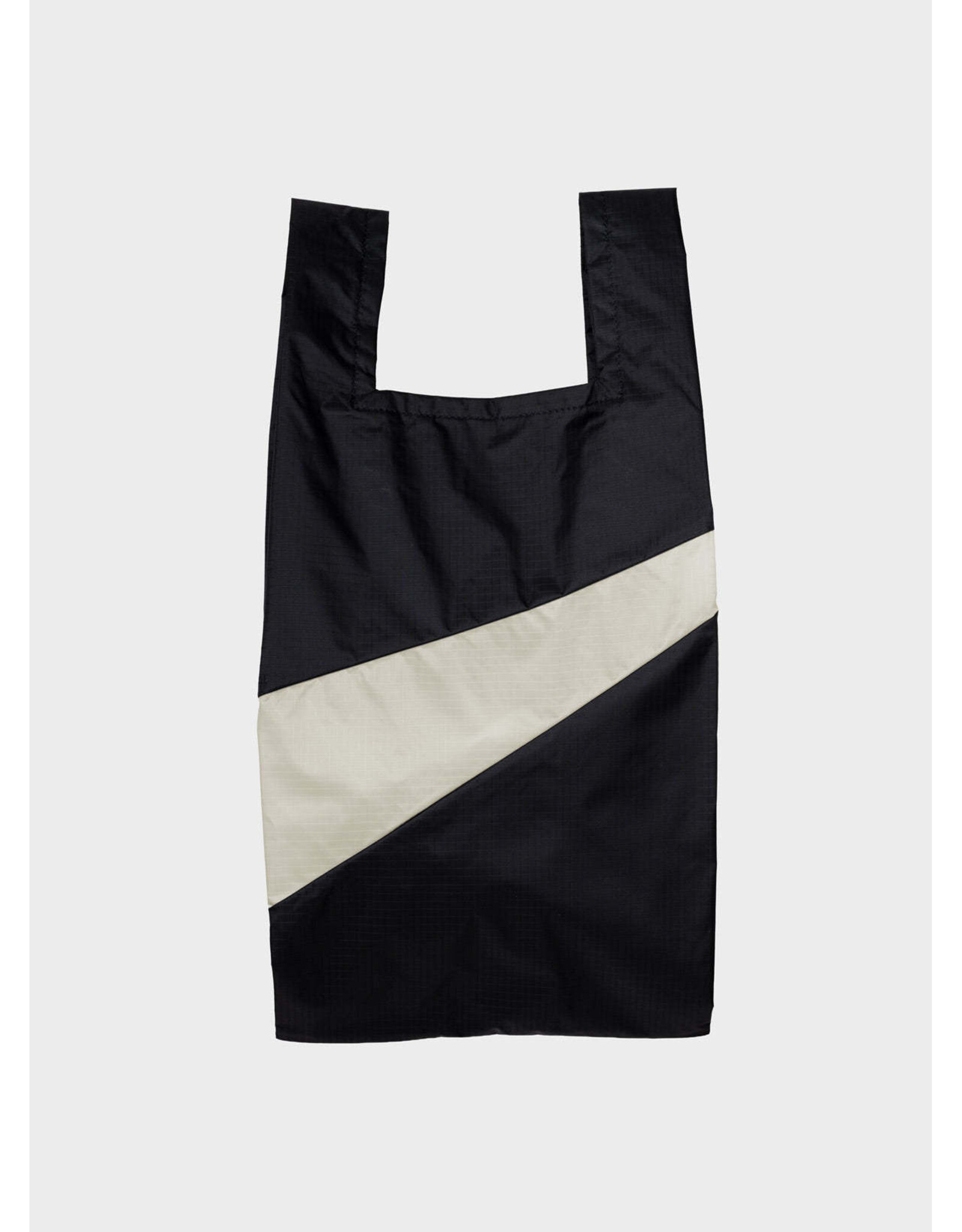 Susan Bijl Shopping bag M, Black & Cloud - 27 x 55 x 18 cm