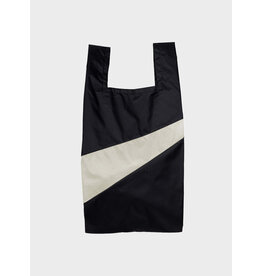 Susan Bijl Shopping bag M, Black & Cloud - 27 x 55 x 18 cm