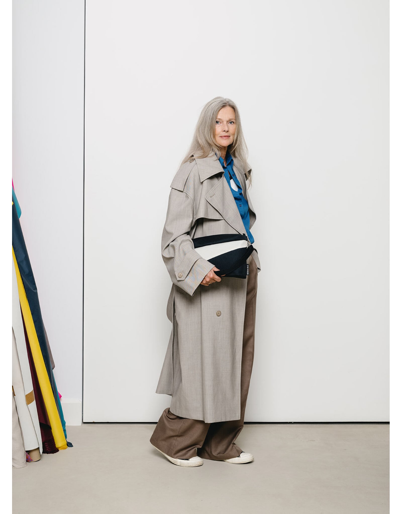 Susan Bijl Bum Bag M, Black & Cloud- 19 x 28 x 8,5