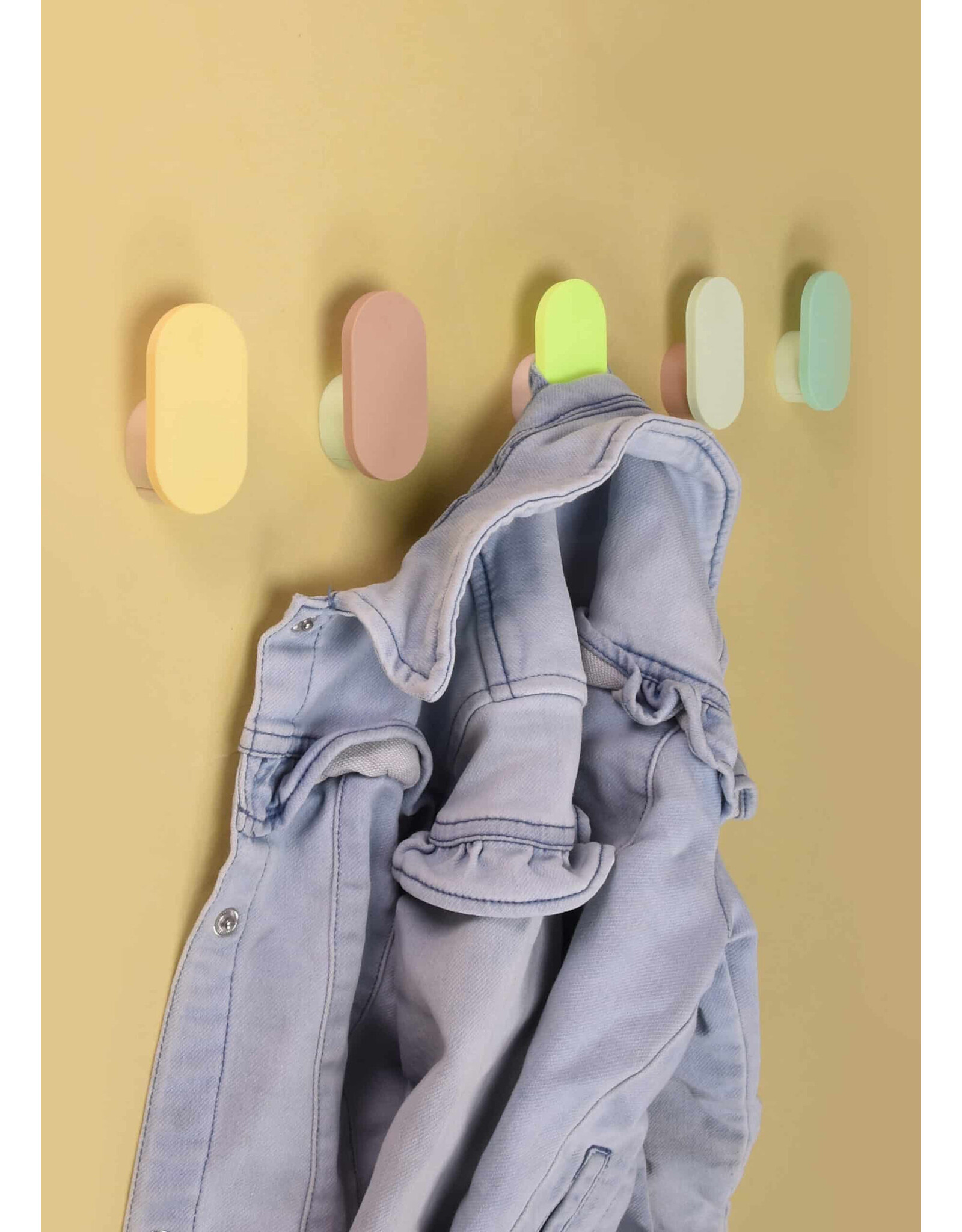 Studio Harm & Elke Printed Hook L , 13. Neon Yellow - 6,5 x 3,5cm