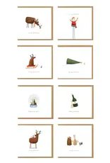 Klein liefs Doosje Kerstkaarten, Klein Liefs  - 8 stuks, 4 designs + Envelop
