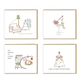 Studio Mie Doosje Kerstkaarten, Studio Mie 10 - 4 Design x 2 + 8 Enveloppen