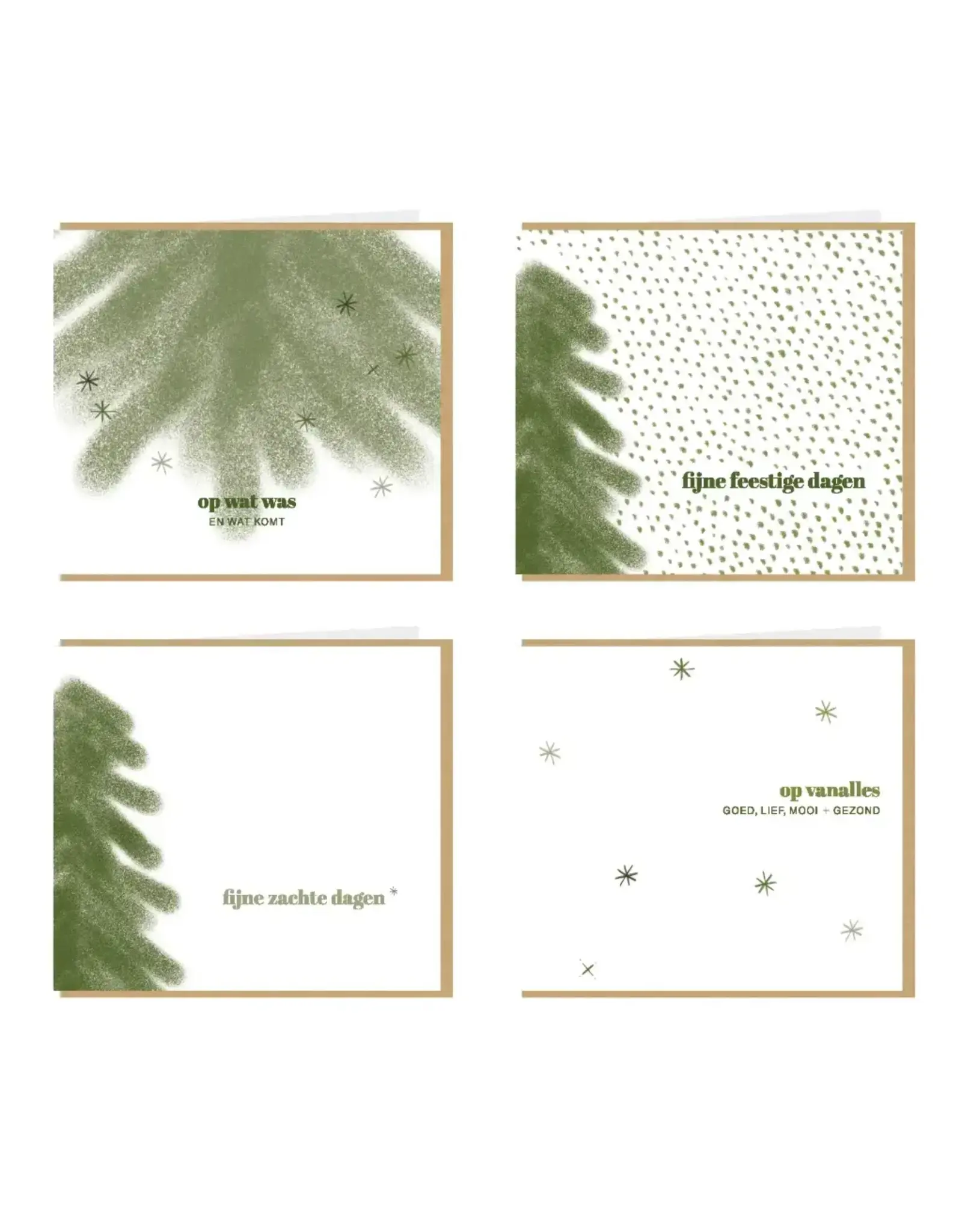 Studio Mie Doosje Kerstkaarten, Studio Mie 11 - 4 Design x 2 + 8 Enveloppen