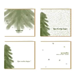 Studio Mie Doosje Kerstkaarten, Studio Mie 11 - 4 Design x 2 + 8 Enveloppen