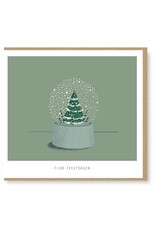 Studio Mie Wenskaart, Kerst - Fijne feestdagen - Dubbele kaart + Envelop