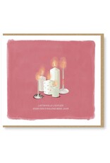 Studio Mie Wenskaart, Kerst - Liefdevolle lichtjes voor een stralend nieuw jaar - Dubbele kaart + Envelop