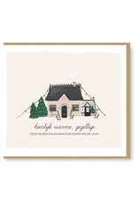 Studio Mie Wenskaart, Kerst - Heerlijk warme, gezellige feestdagen - Dubbele kaart + Envelop
