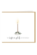 Studio Mie Wenskaart, Kerst - Veel liefde en geluk voor het nieuwe jaar - Dubbele kaart + Envelop
