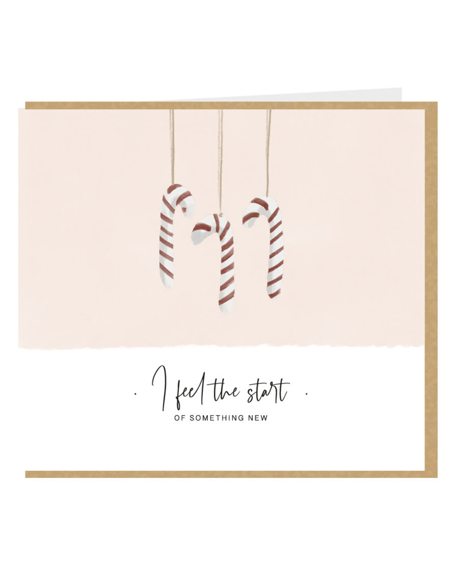 Studio Mie Wenskaart, Kerst - I feel the start of something new - Dubbele kaart + Envelop