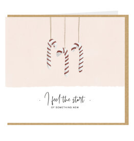 Studio Mie Wenskaart, Kerst - I feel the start of something new - Dubbele kaart + Envelop