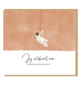 Studio Mie Wenskaart, Kerst - Jij verdient een geweldig nieuw jaar! - Dubbele kaart + Envelop