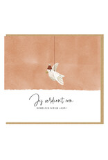 Studio Mie Wenskaart, Kerst - Jij verdient een geweldig nieuw jaar! - Dubbele kaart + Envelop