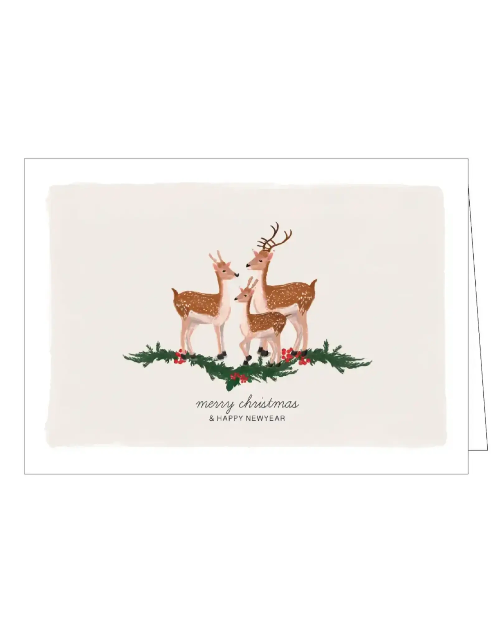 Studio Mie Kerstpakje - Merry Christmas and Happy New Year - 5 Wenskaarten + Enveloppen