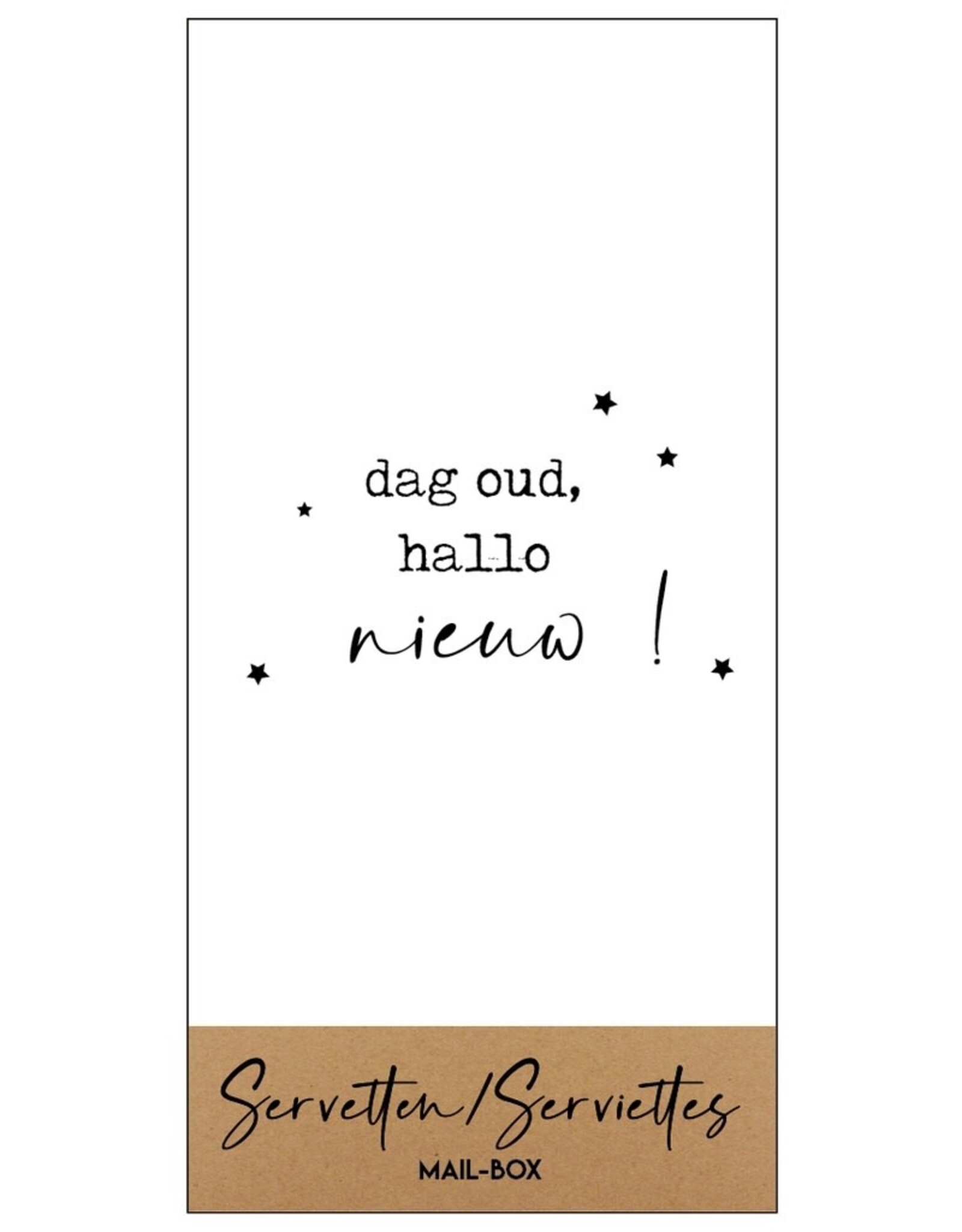Mail-Box Servetten - Dag oud, Hallo nieuw! - 20 x 10 cm - 15st