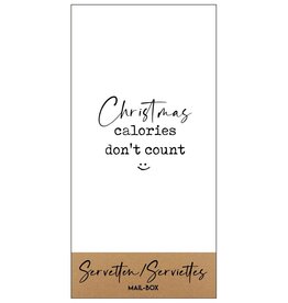 Mail-Box Servetten - Christmas calories don't count - 20 x 10 cm - 15st