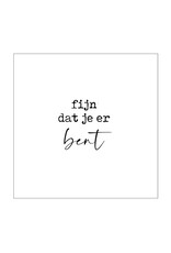 Mail-Box Servetten - Fijn dat je er bent - 12,5 x 12,5 cm - 15st