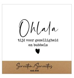 Mail-Box Servetten - Ohlala, tijd voor gezelligheid - 12,5 x 12,5 cm - 15st