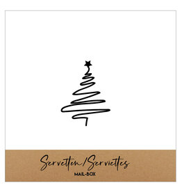 Mail-Box Servetten - Kerstboom - 12,5 x 12,5 cm - 15st