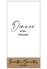 Mail-Box Servetten - Dinner with friends - 20 x 10 cm - 15st