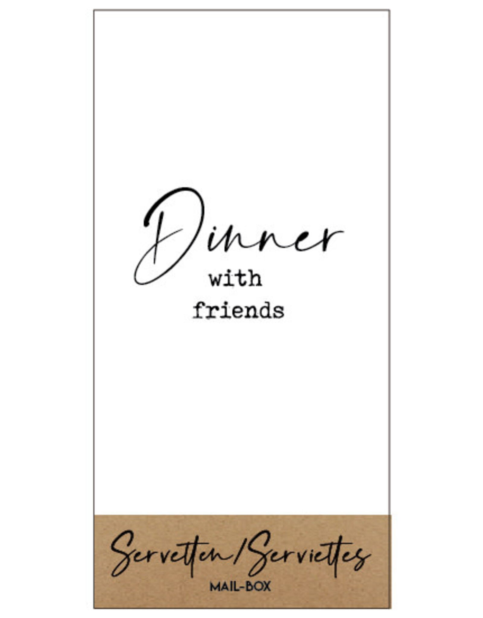 Mail-Box Servetten - Dinner with friends - 20 x 10 cm - 15st