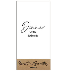 Mail-Box Servetten - Dinner with friends - 20 x 10 cm - 15st