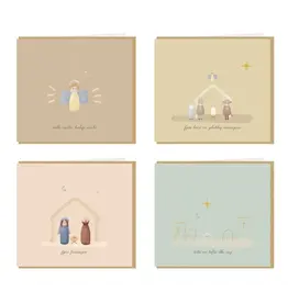 Studio Mie Doosje Kerstkaarten, Studio Mie 8 - 8 stuks, 4 designs + Envelop