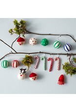 Aveva Kersthanger, Candy Cane - Wit/Rood - 9x4 cm