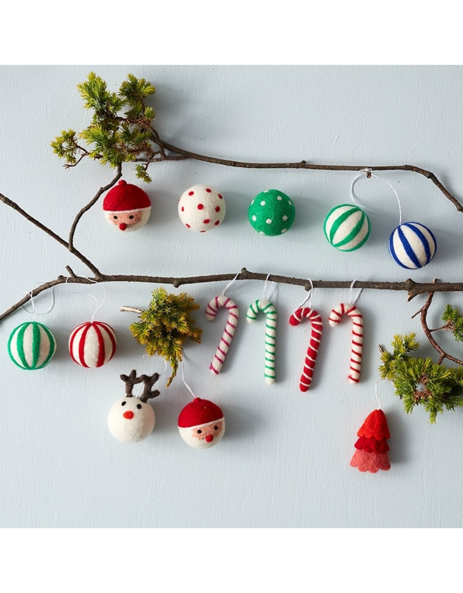 Aveva Kersthanger, Candy Cane - Rood/Wit - 9x4 cm